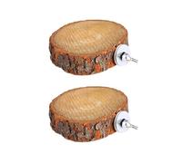 Lot de 2 Plates-Formes de perchoir pour perroquets, Jouet à mâcher Rond en Bois Naturel pour Perroquet, Accessoire de Cage, Support Rond en Bois pour Perruche calopsitte