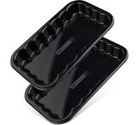 FM Professional 9912550 Lot de 2 petits plats à four, plat à four, plat de cuisson four, plat à barbecue, plat barbecue, accessoire barbecue, plat gril pour fromage, Acier émaillé, 21 x 12 cm