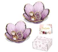 Lot de 2 plats à bijoux uniques pour femme, cadeau d'anniversaire, de nouvelle maison, plateau à bijoux, décoration de chambre, accessoires de chambre à coucher, petits cadeaux d'amitié et de Noël