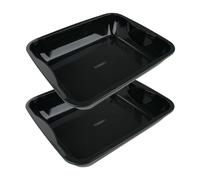 Lot de 2 plats à four en acier émaillé 40 x 34 cm Barbecue FM Professional