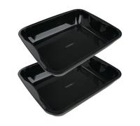 Lot de 2 plats à four en acier émaillé 40 x 34 cm Barbecue FM Professional