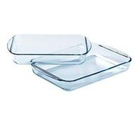 Lot de 2 plats à lasagnes rectangulaires en verre - Essentials G