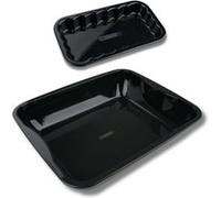 Lot de 2 plats de cuisson FM Professional - Acier émaillé - Noir - 40 x 34 cm et 21 x 12 cm Noir