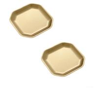 Lot de 2 plats de service en acier inoxydable doré pour une performance constante et une présentation propre