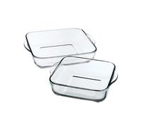 LOT DE 2 PLATS EN VERRE BORCAM