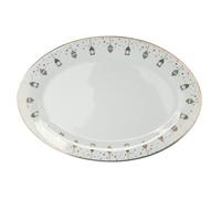 Lot de 2 plats ovales en porcelaine et céramique plaqué or