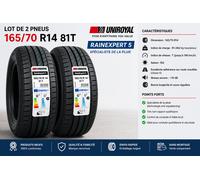 Lot de 2 pneus 165/70 R14 81T Uniroyal RainExpert 5 - NEUFS