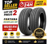 LOT DE 2 PNEUS 185/65 R14 86H FORTUNA ECOPLUS HP - ÉTÉ - ADHÉRENCE + ÉCONOMIE