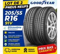 Lot de 2 Pneus 205/55 R16 91V GOODYEAR EfficientGrip Performance 2 Été NEUFS