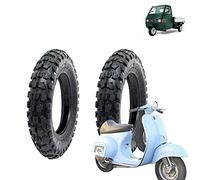 Lot de 2 pneus 3,50 - 10 pneus en caoutchouc 6PR croisés, pavés pour Vespa PX 125 Primavera 150 200