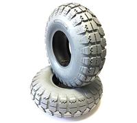 Lot de 2 pneus de Fauteuil Roulant de 5.30/4.50-6 Gris + 2 Chambres à air avec Valve coudé, Stable 4PR avec Profil bloqué Puissant pour Une Bonne Traction, Fauteuil Roulant pour Scooter