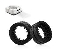 Lot de 2 pneus de rechange antidérapants en caoutchouc résistant à l'usure pour aspirateur iRobot Braava Jet M6