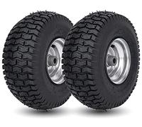 Lot de 2 pneus de tondeuse à gazon 15 x 6,00-6 pour bague de 1,9 cm, pneus et roues 15 x 6,00-6