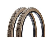 Lot de 2 pneus de vélo 20" 20 x 1,75 pour enfant - 47-406 - Marron