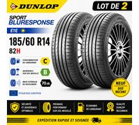 Lot de 2 Pneus DUNLOP Sport BluResponse 185/60 R14 82H Été Neufs DOT Récent