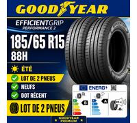 Lot de 2 Pneus GOODYEAR EfficientGrip Performance 2 185/65 R15 88H Été Neufs DOT