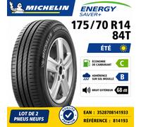 Lot de 2 Pneus MICHELIN ENERGY SAVER+ 175/70 R14 84T Été Neufs