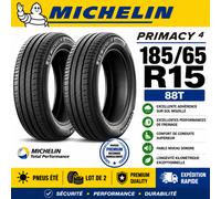 Lot de 2 Pneus MICHELIN Primacy 4 185/65 R15 88T Été Neufs Premium