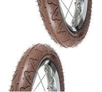 Lot de 2 pneus ORTEM WILLY marron pour poussette, vélo enfant et draisienne - 12 1/2 x 1.75 x 2 1/4"" (47-203)