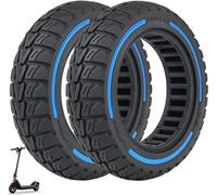Lot de 2 pneus pleins de 9,5" pour NIU KQi 3, 9,5 x 2,5-6,1, en caoutchouc plein, solides, pour scooter électrique NIU KQi3 Sport/Pro/Max avant ou arrière - Pneus de rechange en nid d'abeille - Bleu