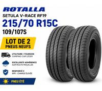 Lot de 2 Pneus ROTALLA Setula V-Race RF19 215/70 R15C 109/107S Été Utilitaire Ne