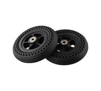 Lot de 2 pneus solides de 15,2 cm avec moyeu de roue pour projets de rénovation impliquant un scooter et des plateformes de fauteuil roulant