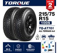 Lot de 2 Pneus TORQUE TQ-AT701 215/75 R15 100S M+S All Terrain 4x4 SUV Neufs
