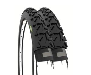 Lot de 2 pneus VTT 26 x 1,90 (50 - 559), pneus de Moto pour Adulte, Noir