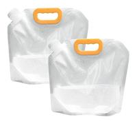 Lot De 2 Poches À Eau Pliables 2 5 L Bouteille Souple Antifuite Avec Poignée Réserve D’eau Camping Randonnée Urgence