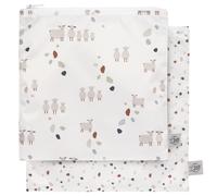 Lot de 2 pochettes à goûter Tiny Farmer pois et mouton