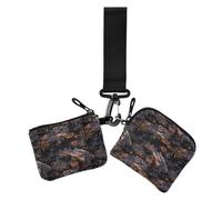 Lot de 2 pochettes à monnaie pour femme avec fermeture éclair et poche zippée Motif alligator Noir