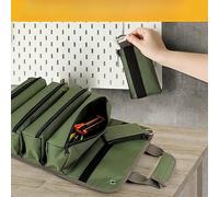 Lot de 2 pochettes à outils enroulables avec disposition optimisée pour une récupération rapide des outils dans un magasin automobile, un entrepôt, un panneau électrique ou un sous-sol (B)