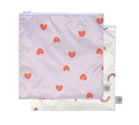 Lot de 2 pochettes à snack happy rascals coeur multicolore TU