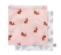 Lot de 2 pochettes à snack little forest lapin multicolore TU