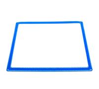 Lot de 2 pochettes aimantées avec bordure bleue, pochette magnétique format A4 210x297mm
