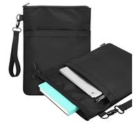 Lot de 2 Pochettes de Livre avec Fermeture éclair, Pochette de Protection de Livre de Voyage pour Livres de Poche et Livres à Couverture Rigide, Pochette de Transport avec Poche Avant et poignée pour