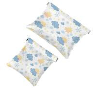 Lot de 2 pochettes en éclats d'obus pour sac à main, étoiles et lune - 991 - Trousse de maquillage étanche - Pochette portable pour femme, Multicolore 06, A：7.1x5.8in/18x14.8cm，B:4.7x4.5in/12x11.5cm