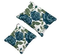 Lot de 2 pochettes en éclats d'obus pour sac à main, feuilles esthétiques, trousse de maquillage étanche 1915, pochette portable pour femme, Multicolore 01., A:7.1x5.8in/18x14.8cm,B:4.7x4.5in