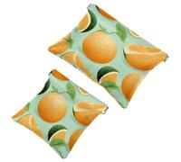 Lot de 2 pochettes en éclats d'obus pour sac à main, Sweet Hami Melon-1486, trousse de maquillage étanche, pochette portable pour femme, Multicolore 03, A：7.1x5.8in/18x14.8cm，B:4.7x4.5in/12x11.5cm