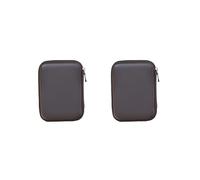 Lot de 2 pochettes pour disque dur externe USB de 6,3 cm, mini câble USB, écouteurs, étui de disque U, noir