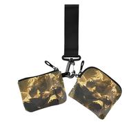 Lot de 2 pochettes pour pièces de monnaie rétro - Pour femme - Avec dragonne - Pour un usage quotidien, Rétro Golden Bull Luxueux, 1 size, Décontracté