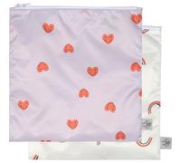 Lot de 2 pochettes à snack happy rascals coeur multicolore TU