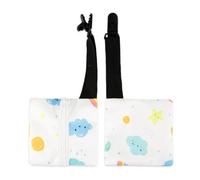 Lot de 2 pochettes pour tube d'alimentation, fermeture éclair, clip de sécurité, tube médical GJ, support étanche avec fermeture éclair pour poche de rangement nasogastrique NJ (blanc)