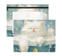 Lot de 2 pochettes robustes à 3 anneaux pour papier A4 Lettre des élèves pour la rentrée scolaire