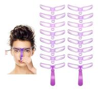 Lot de 2 pochoirs à sourcils réutilisables avec poignées et sangles, 8 styles, réutilisables et réutilisables