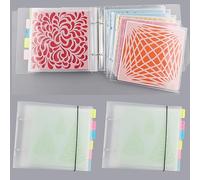 Lot de 2 pochoirs de rangement pour biscuits - 2 couvertures, 100 pochettes, 100 feuilles de papier et 20 feuilles d'onglets de séparation pour le rangement de pochoirs de 15,2 x 15,2 cm - Pochoirs