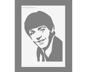Lot de 2 pochoirs en Mylar « Paul McCartney » réutilisables A5/A4/A3 190 microns (A5 210 x 145 mm)