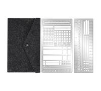 Lot de 2 pochoirs métalliques pour journal, carnet et scrapbooking