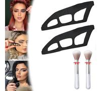 Lot de 2 pochoirs pour fard à paupières, eyeliner, fard à paupières, maquillage des yeux, noir