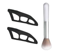 Lot de 2 pochoirs pour fard à paupières - Outil d'application de fard à paupières - Guide rapide pour le maquillage des ombres à paupières - Avec pinceau pour fard à paupières